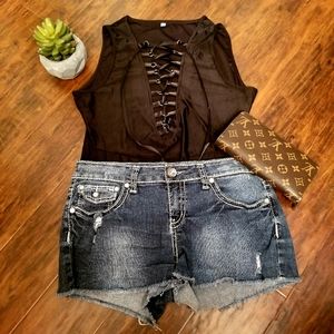 NEW🔥 Black Sexy Lace Up Body Suit!!!🔥